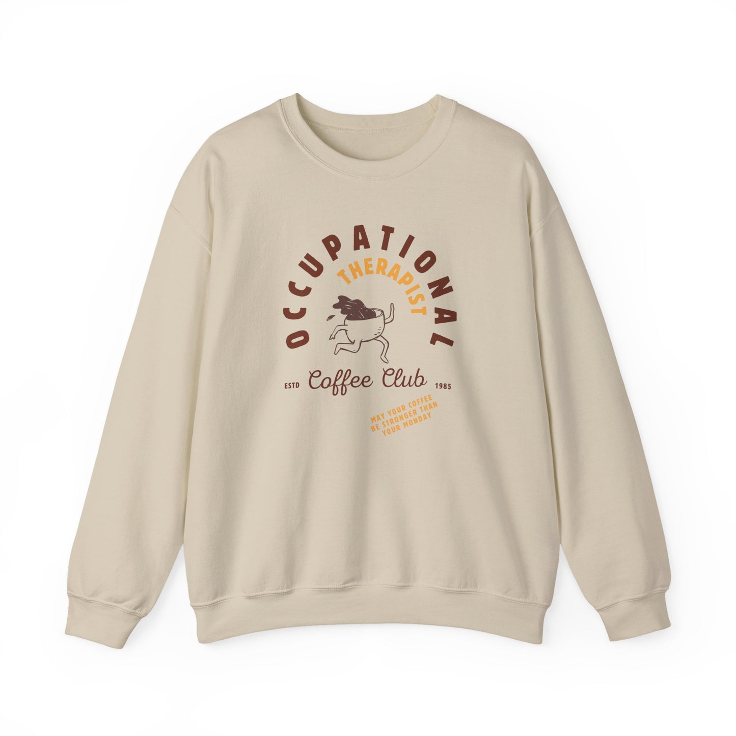 Boho Coffee Club OT Sweatshirt – Minimalist Occupational Therapist Crewneck, Funny Therapy Gift