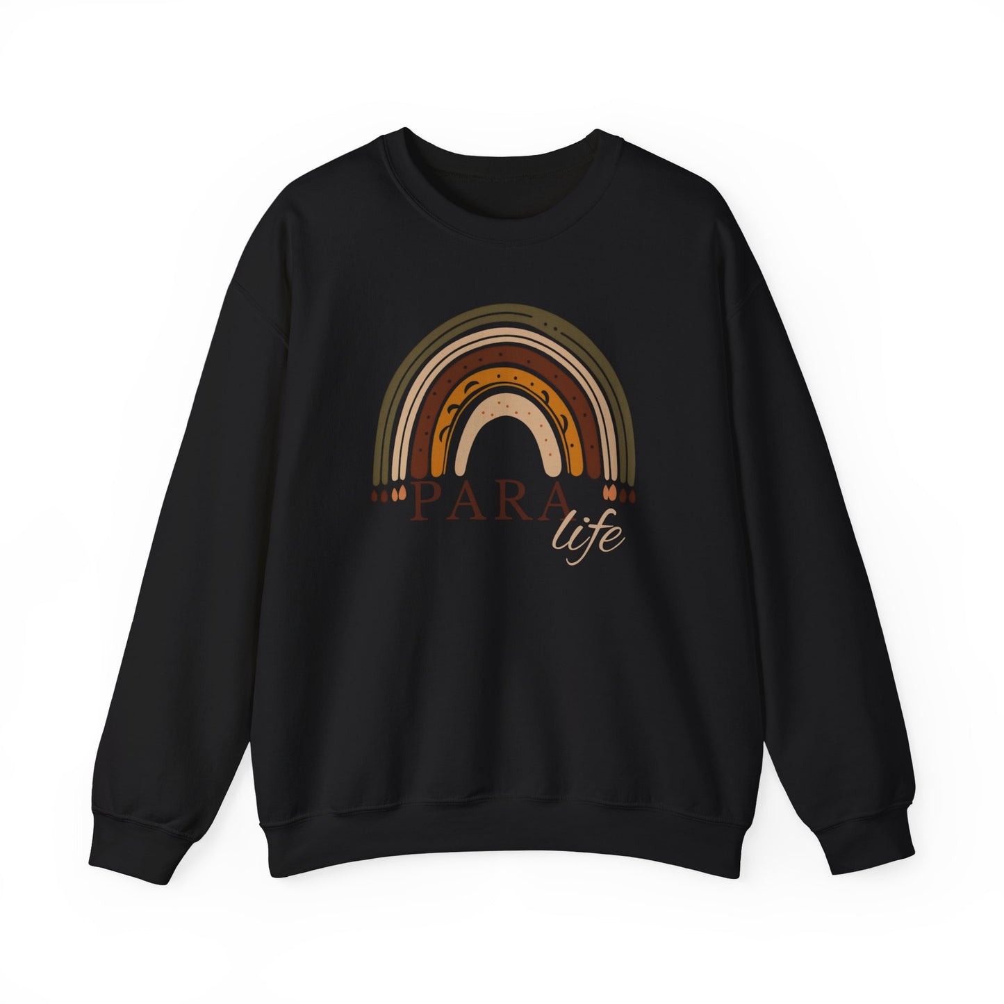 Boho Rainbow Para Educator Sweatshirt – Minimalist Paraprofessional Crewneck, Teacher Appreciation Gift
