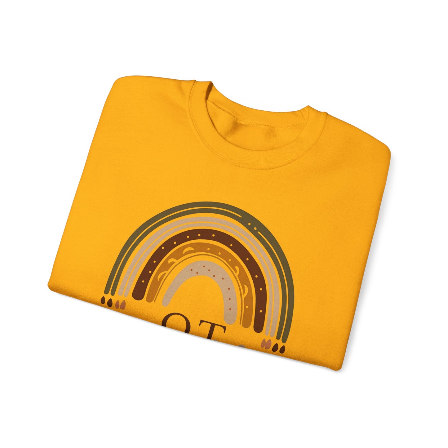 Boho Rainbow OT Sweatshirt – Minimalist Occupational Therapist Crewneck, Therapy Gift
