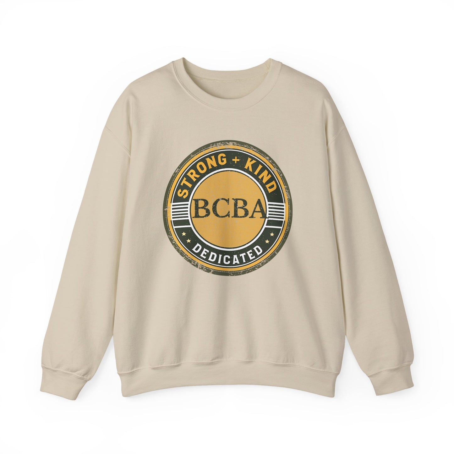 Strong + Kind BCBA Sweatshirt – Boho Minimalist Behavior Analyst Crewneck, Therapist Gift