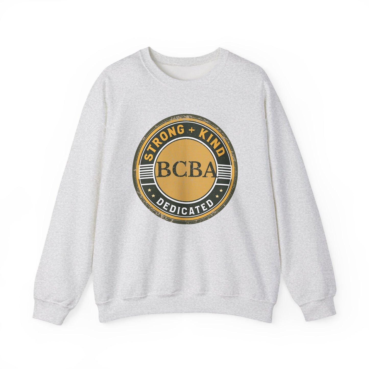 Strong + Kind BCBA Sweatshirt – Boho Minimalist Behavior Analyst Crewneck, Therapist Gift