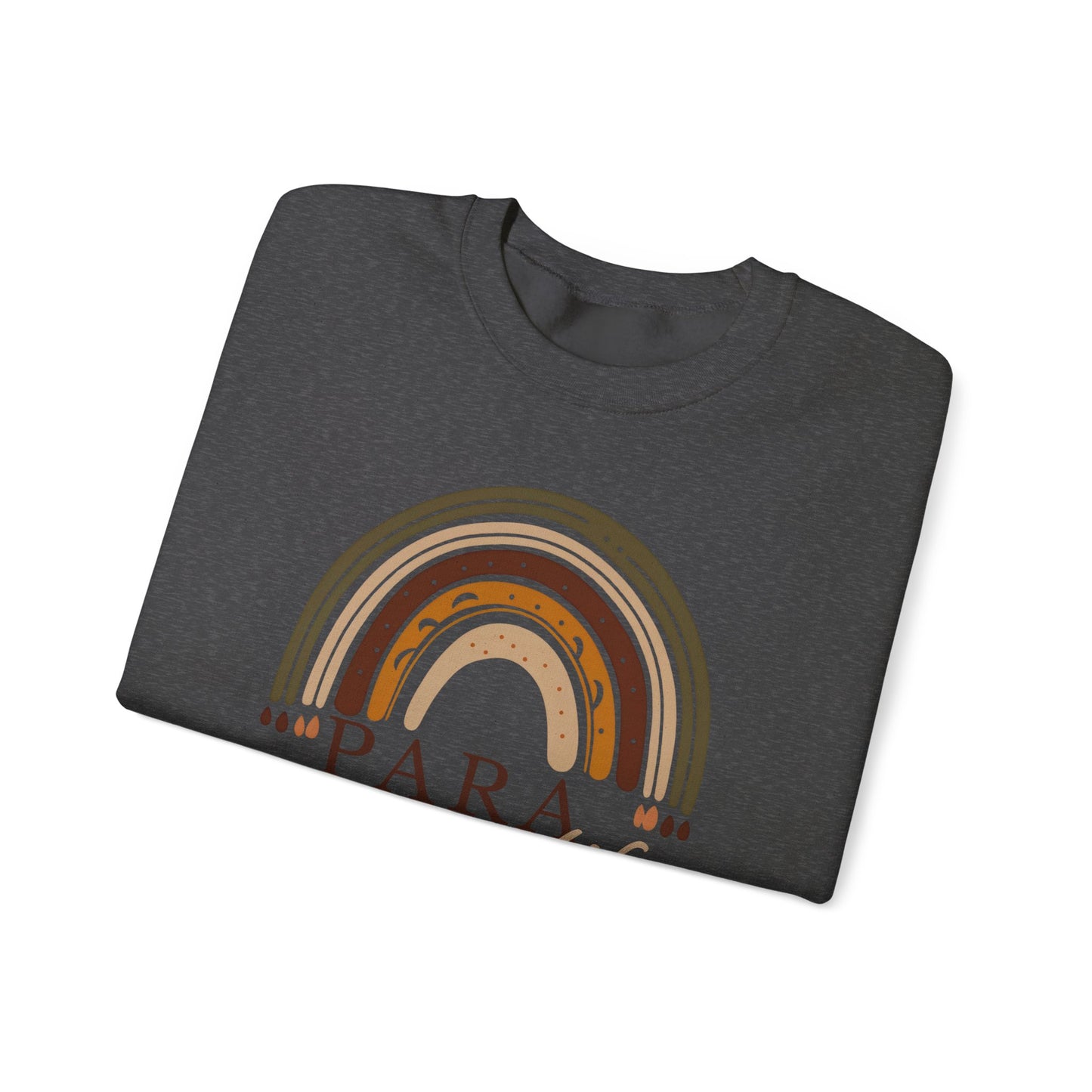 Boho Rainbow Para Educator Sweatshirt – Minimalist Paraprofessional Crewneck, Teacher Appreciation Gift