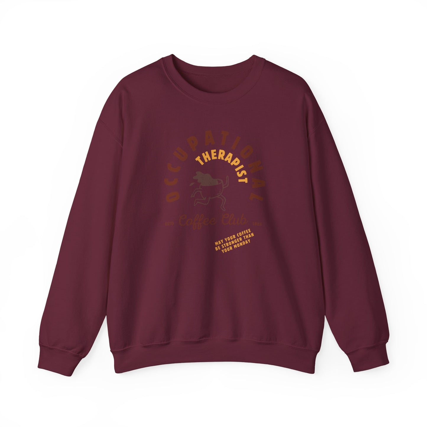 Boho Coffee Club OT Sweatshirt – Minimalist Occupational Therapist Crewneck, Funny Therapy Gift