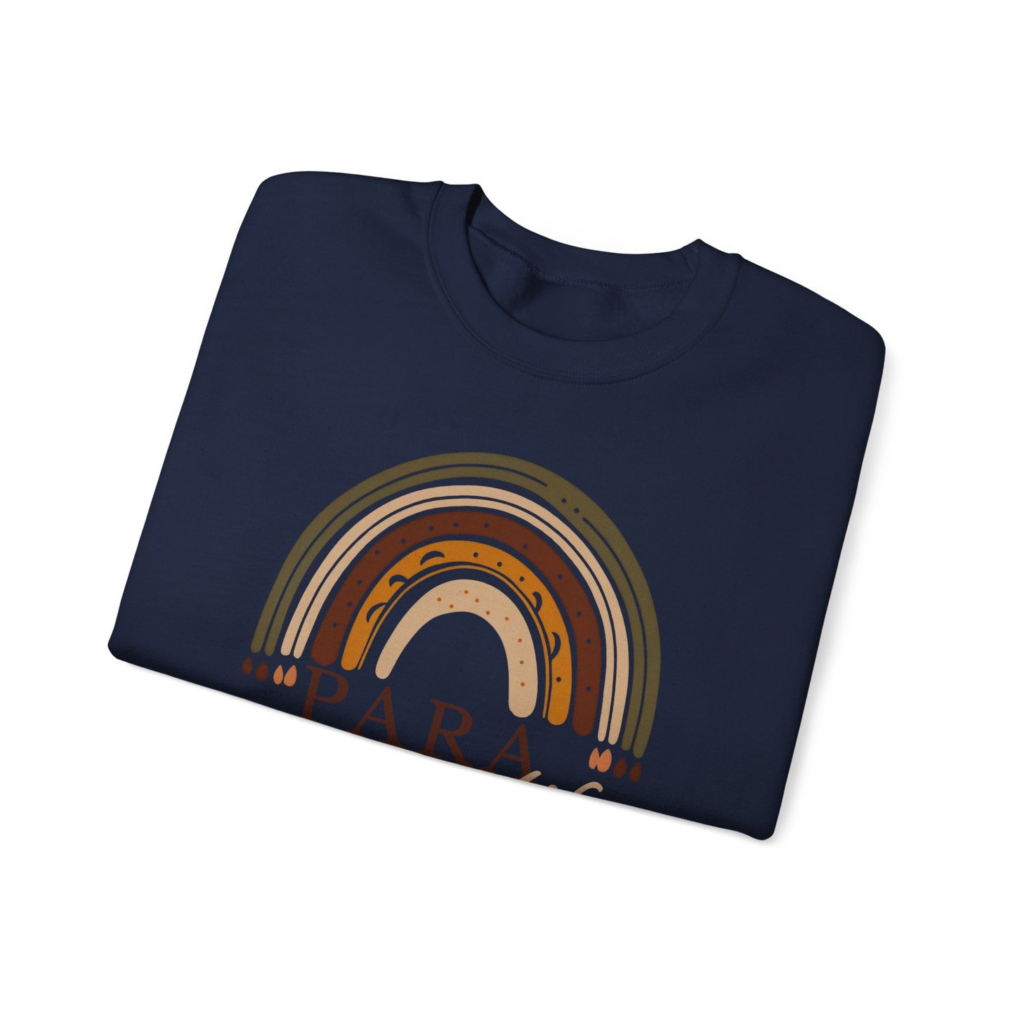 Boho Rainbow Para Educator Sweatshirt – Minimalist Paraprofessional Crewneck, Teacher Appreciation Gift