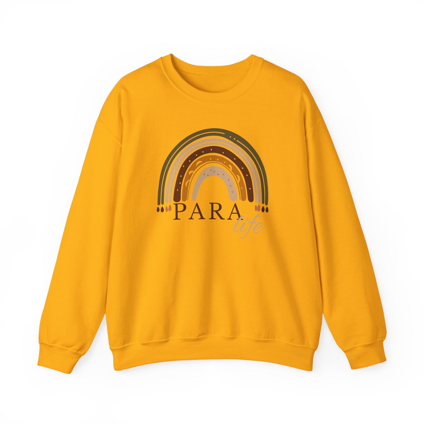 Boho Rainbow Para Educator Sweatshirt – Minimalist Paraprofessional Crewneck, Teacher Appreciation Gift