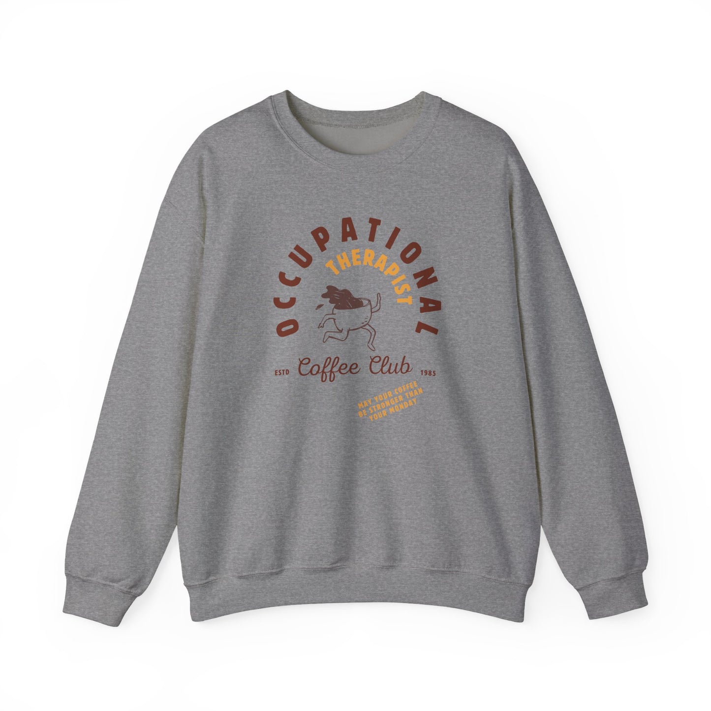 Boho Coffee Club OT Sweatshirt – Minimalist Occupational Therapist Crewneck, Funny Therapy Gift