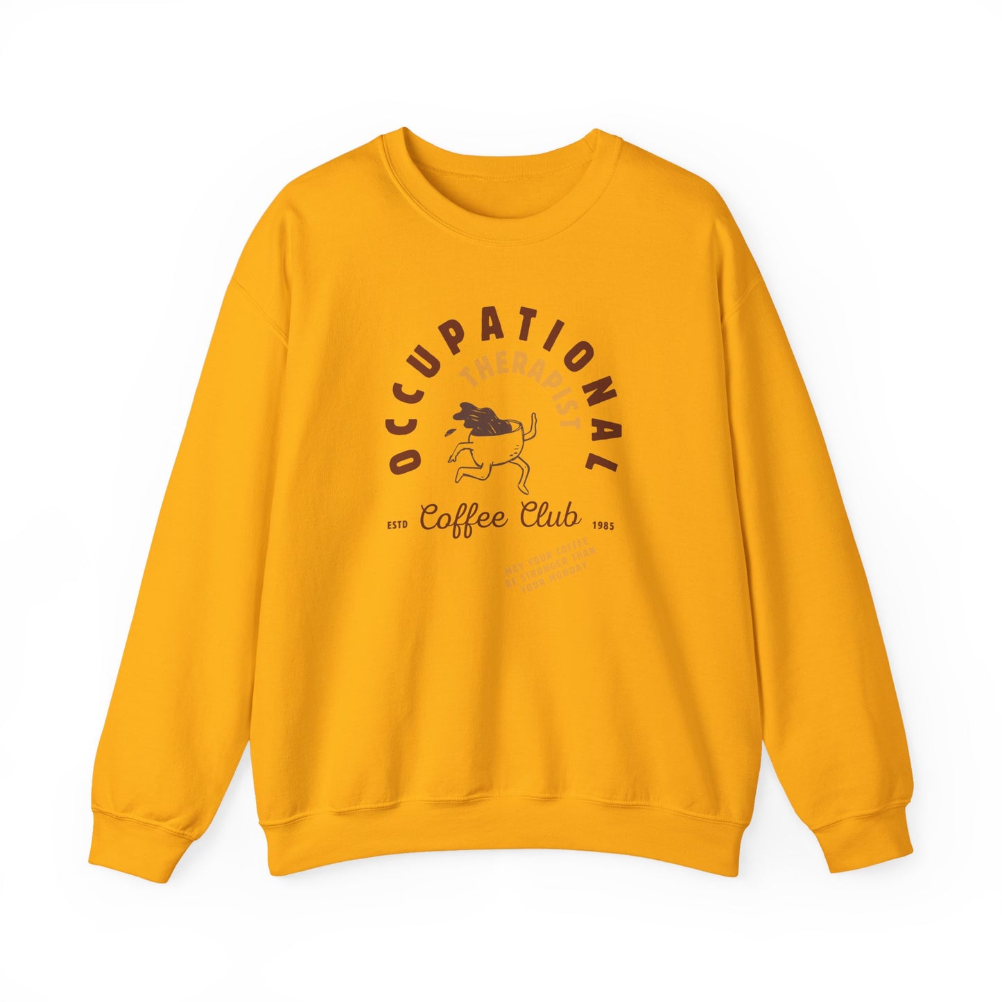 Boho Coffee Club OT Sweatshirt – Minimalist Occupational Therapist Crewneck, Funny Therapy Gift