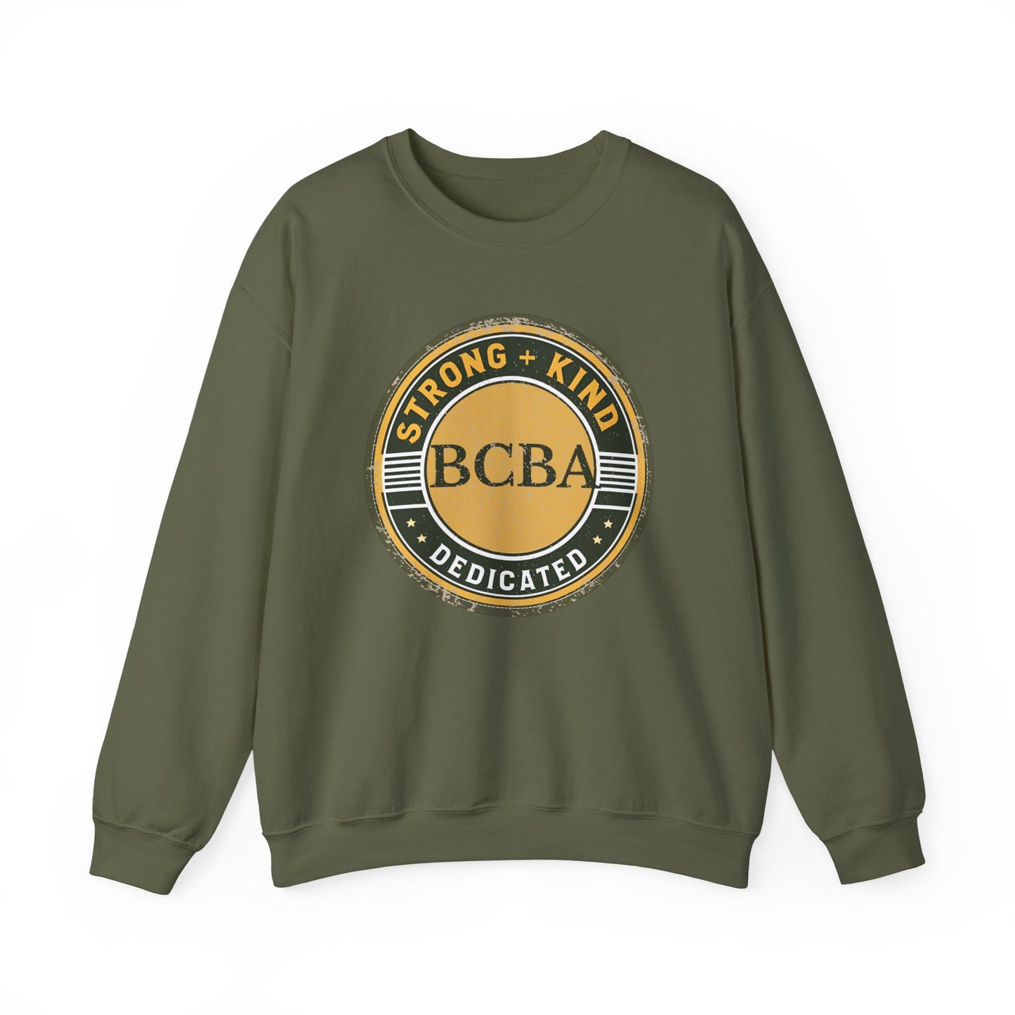 Strong + Kind BCBA Sweatshirt – Boho Minimalist Behavior Analyst Crewneck, Therapist Gift