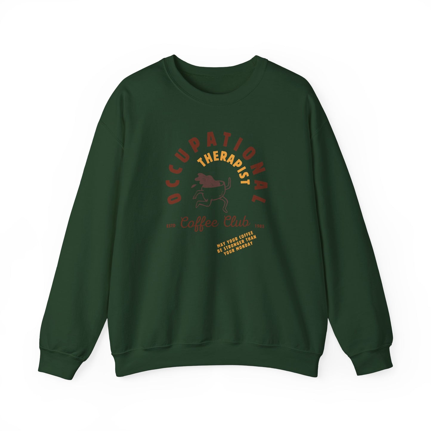 Boho Coffee Club OT Sweatshirt – Minimalist Occupational Therapist Crewneck, Funny Therapy Gift