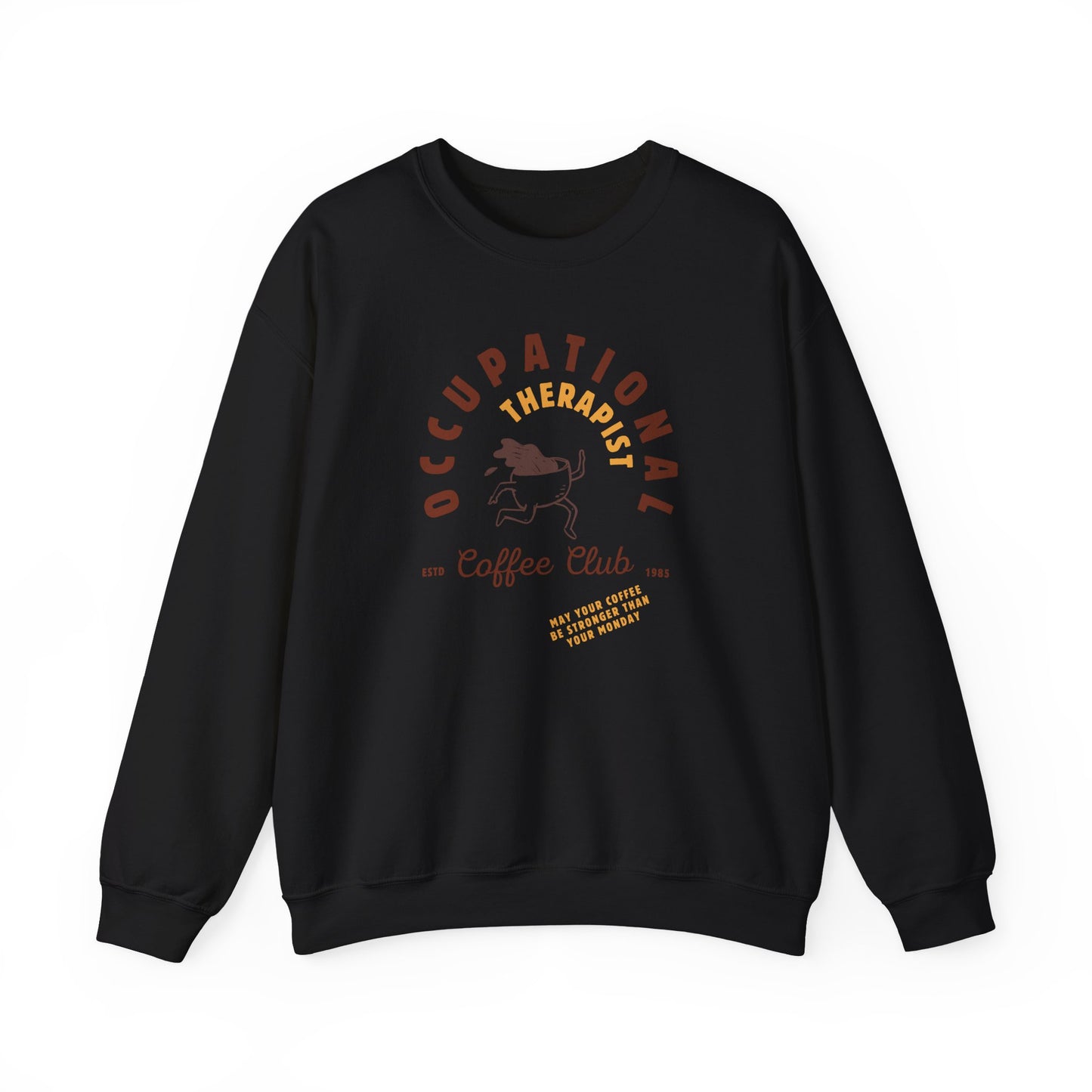 Boho Coffee Club OT Sweatshirt – Minimalist Occupational Therapist Crewneck, Funny Therapy Gift