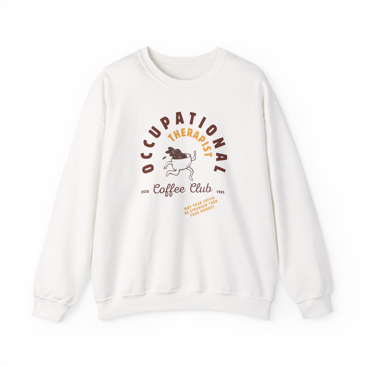 Boho Coffee Club OT Sweatshirt – Minimalist Occupational Therapist Crewneck, Funny Therapy Gift