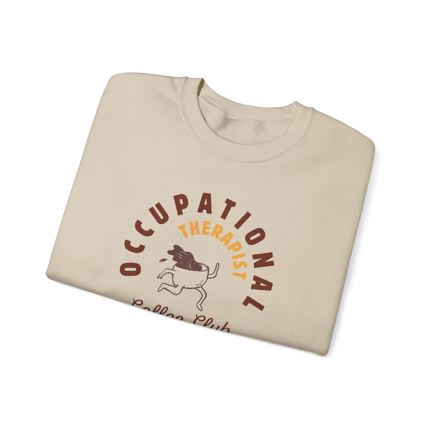 Boho Coffee Club OT Sweatshirt – Minimalist Occupational Therapist Crewneck, Funny Therapy Gift