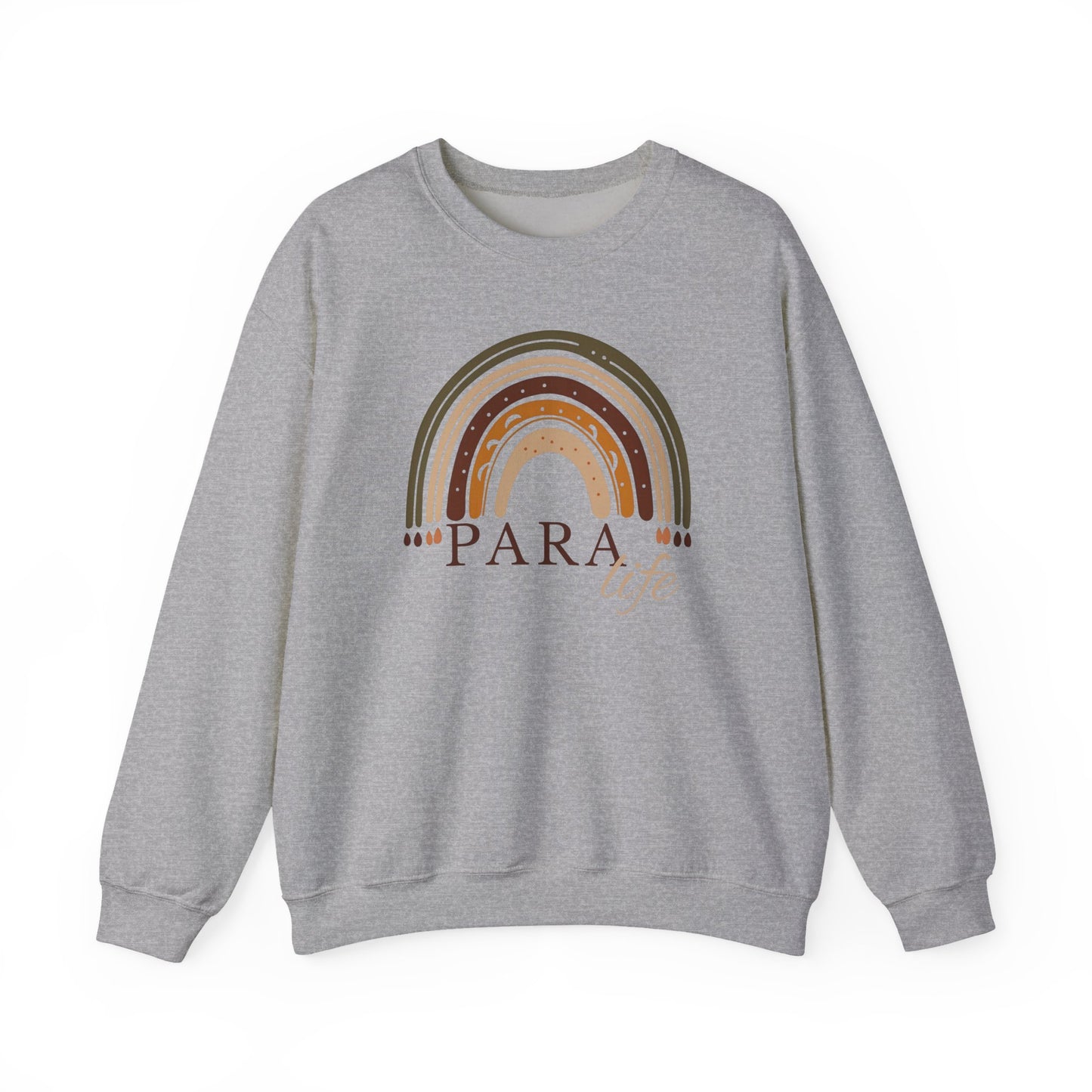 Boho Rainbow Para Educator Sweatshirt – Minimalist Paraprofessional Crewneck, Teacher Appreciation Gift