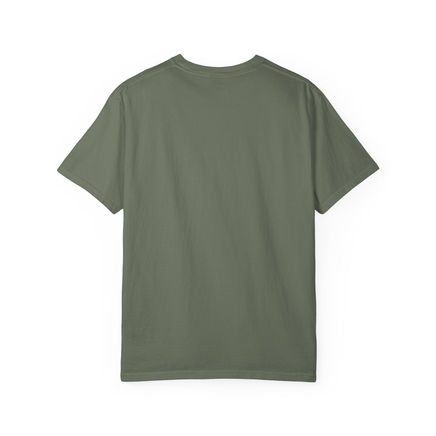 Forest green Comfort Colors t-shirt, plain back view - Ghost Teacher Shirt by The Teechers Thread