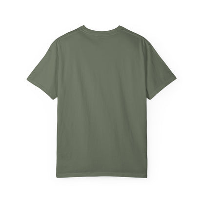 Forest green Comfort Colors t-shirt, plain back view - Ghost Teacher Shirt by The Teechers Thread