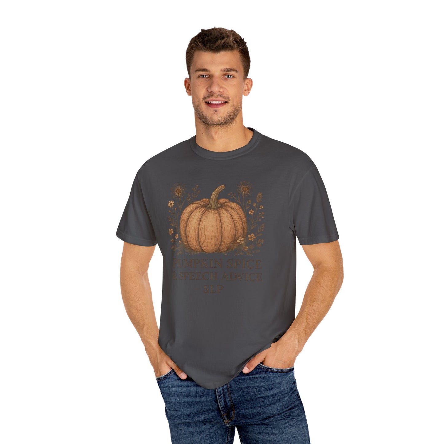 Copy of Boho Fall Pumpkin Graphic Tee – Speak Your Truth This Season Shirt – Autumn Comfort Colors 1717 Tee