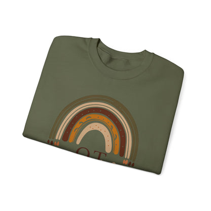 Boho Rainbow OT Sweatshirt – Minimalist Occupational Therapist Crewneck, Therapy Gift