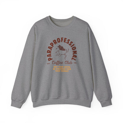 Boho Coffee Club Para Educator Sweatshirt – Minimalist Paraprofessional Crewneck, Teacher Gift