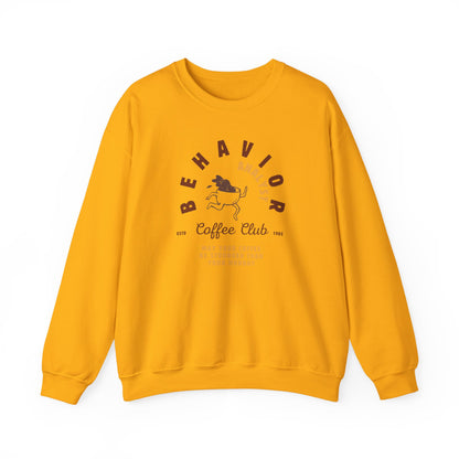 Coffee Club BCBA Sweatshirt – Boho Minimalist Behavior Analyst Crewneck, Funny Therapist Gift