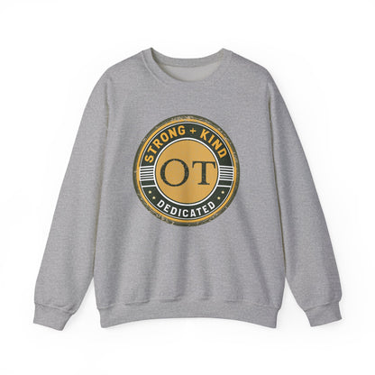 Boho OT Sweatshirt – Strong + Kind Minimalist Occupational Therapist Crewneck, Therapy Gift