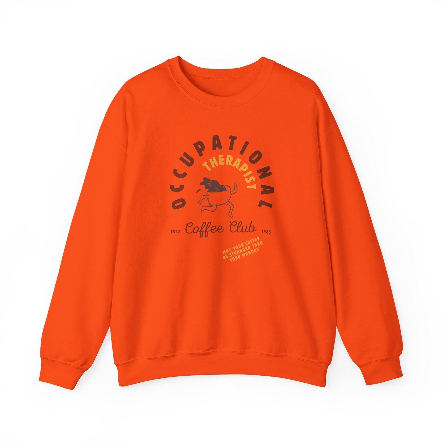 Boho Coffee Club OT Sweatshirt – Minimalist Occupational Therapist Crewneck, Funny Therapy Gift