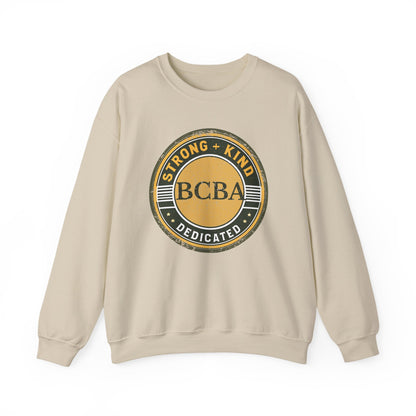 Strong + Kind BCBA Sweatshirt – Boho Minimalist Behavior Analyst Crewneck, Therapist Gift