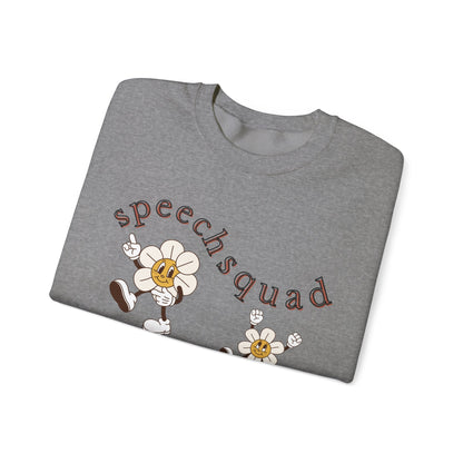 Speech Squad SLP Sweatshirt – Boho Minimalist Speech Language Pathologist Crewneck, Therapist Gift