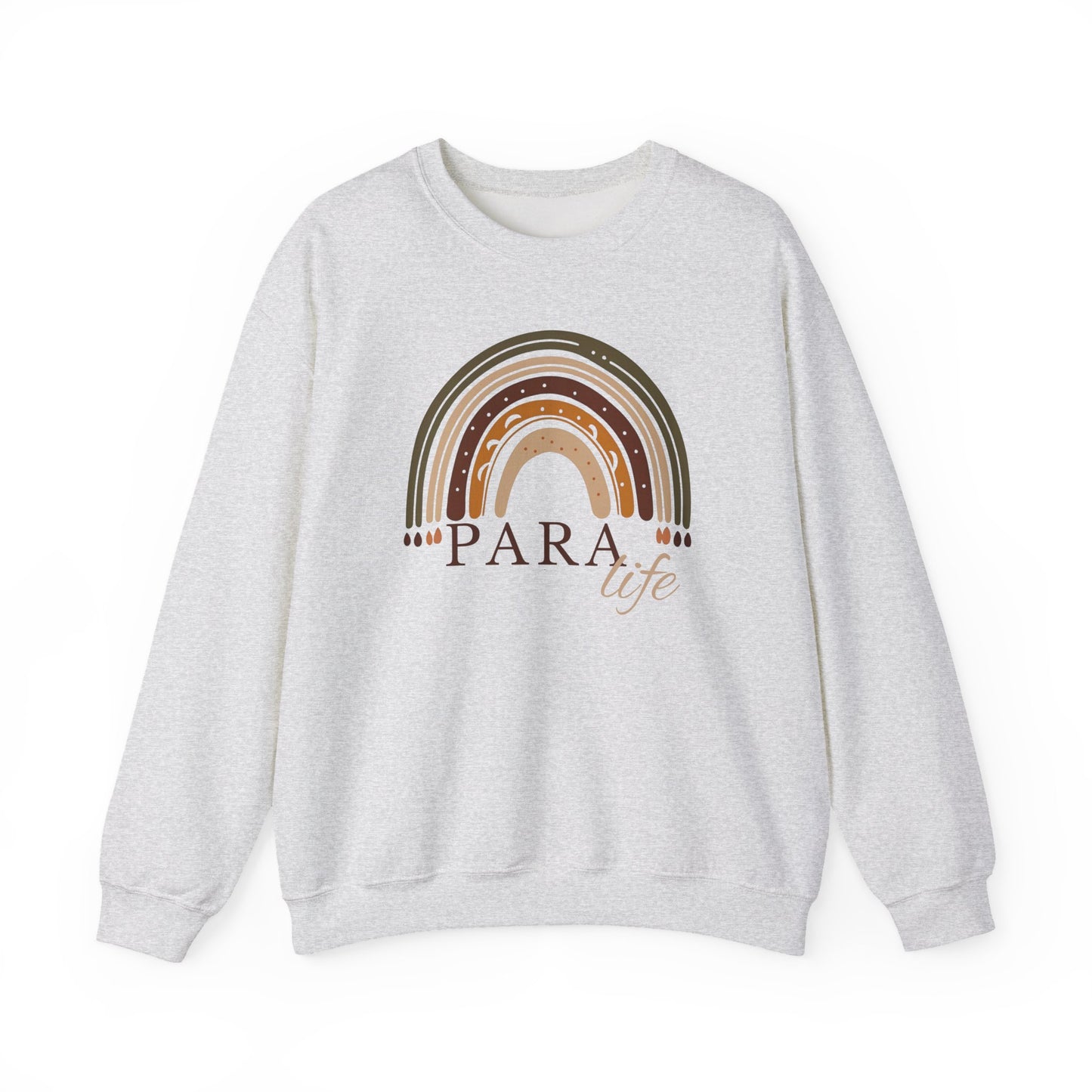 Boho Rainbow Para Educator Sweatshirt – Minimalist Paraprofessional Crewneck, Teacher Appreciation Gift