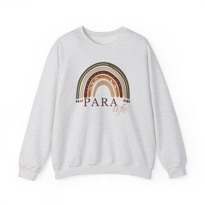 Boho Rainbow Para Educator Sweatshirt – Minimalist Paraprofessional Crewneck, Teacher Appreciation Gift