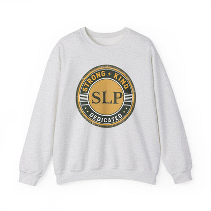 Strong + Kind SLP Sweatshirt – Boho Minimalist Speech Therapist Crewneck, Pathologist Gift