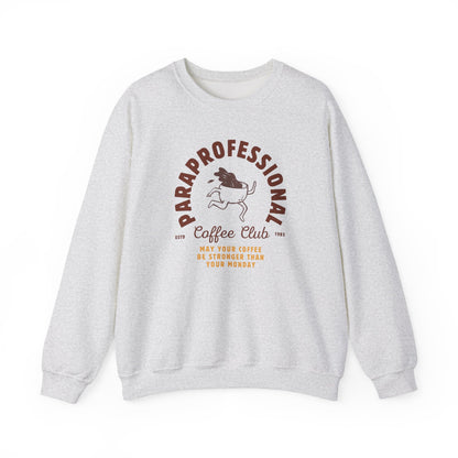 Boho Coffee Club Para Educator Sweatshirt – Minimalist Paraprofessional Crewneck, Teacher Gift