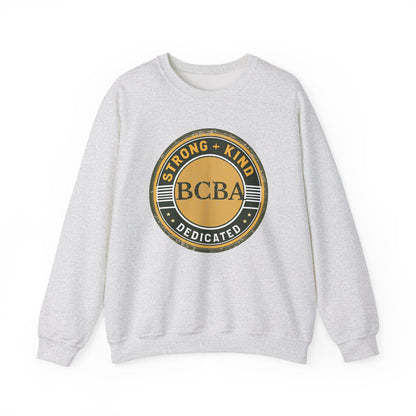 Strong + Kind BCBA Sweatshirt – Boho Minimalist Behavior Analyst Crewneck, Therapist Gift