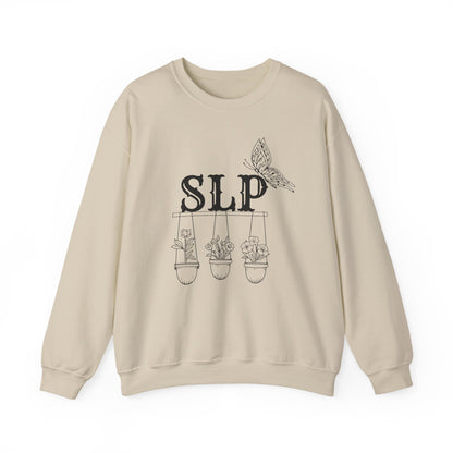 Minimalist SLP Sweatshirt – Boho Speech Language Pathologist Crewneck, Therapist Pride Gift