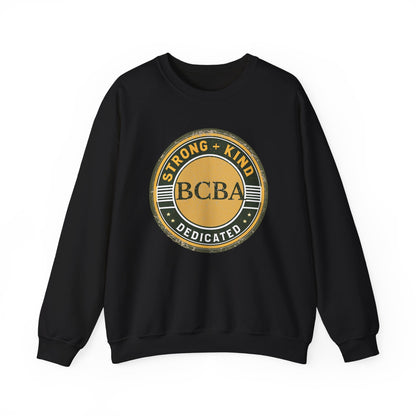 Strong + Kind BCBA Sweatshirt – Boho Minimalist Behavior Analyst Crewneck, Therapist Gift