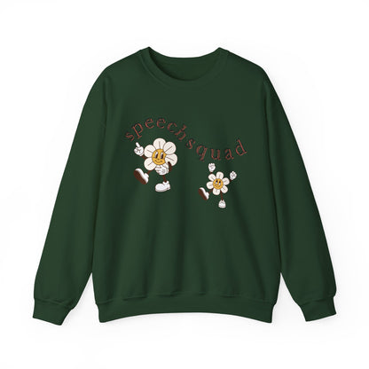 Speech Squad SLP Sweatshirt – Boho Minimalist Speech Language Pathologist Crewneck, Therapist Gift