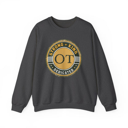 Boho OT Sweatshirt – Strong + Kind Minimalist Occupational Therapist Crewneck, Therapy Gift