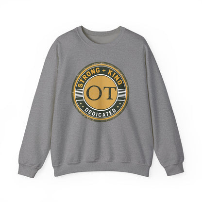 Boho OT Sweatshirt – Strong + Kind Minimalist Occupational Therapist Crewneck, Therapy Gift