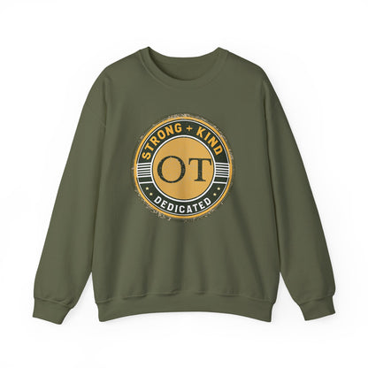 Boho OT Sweatshirt – Strong + Kind Minimalist Occupational Therapist Crewneck, Therapy Gift