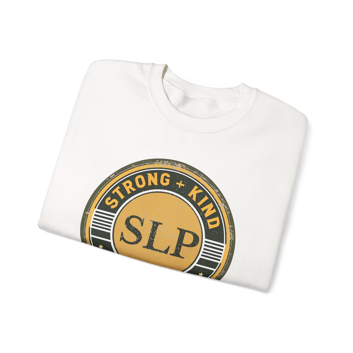 Strong + Kind SLP Sweatshirt – Boho Minimalist Speech Therapist Crewneck, Pathologist Gift