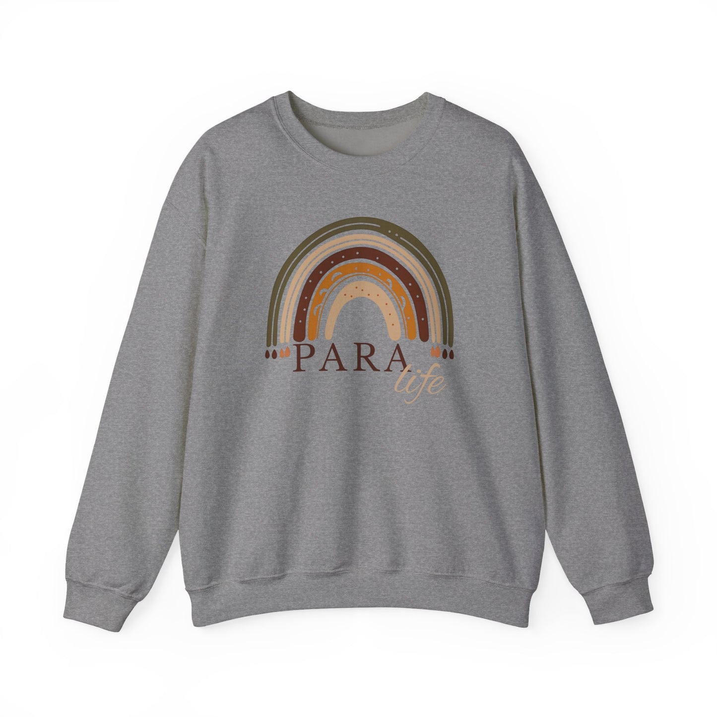 Boho Rainbow Para Educator Sweatshirt – Minimalist Paraprofessional Crewneck, Teacher Appreciation Gift