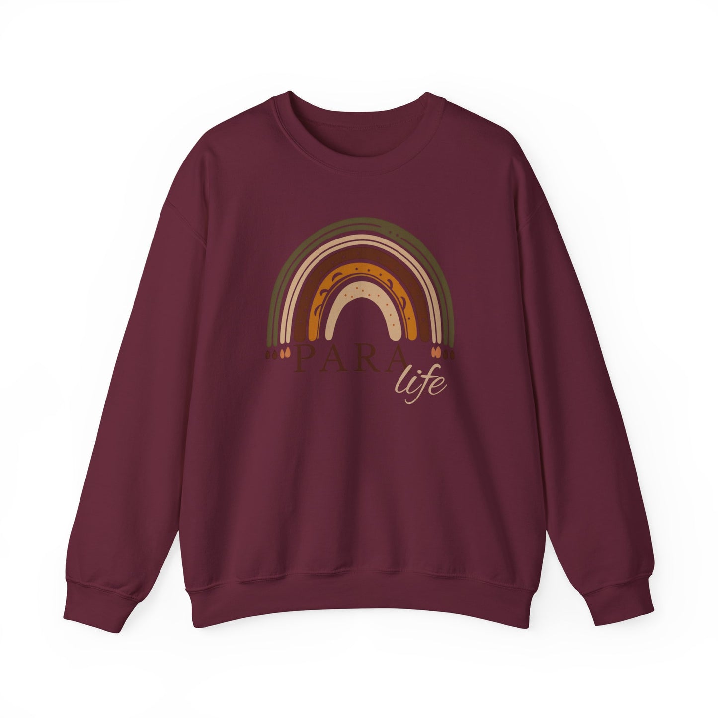 Boho Rainbow Para Educator Sweatshirt – Minimalist Paraprofessional Crewneck, Teacher Appreciation Gift