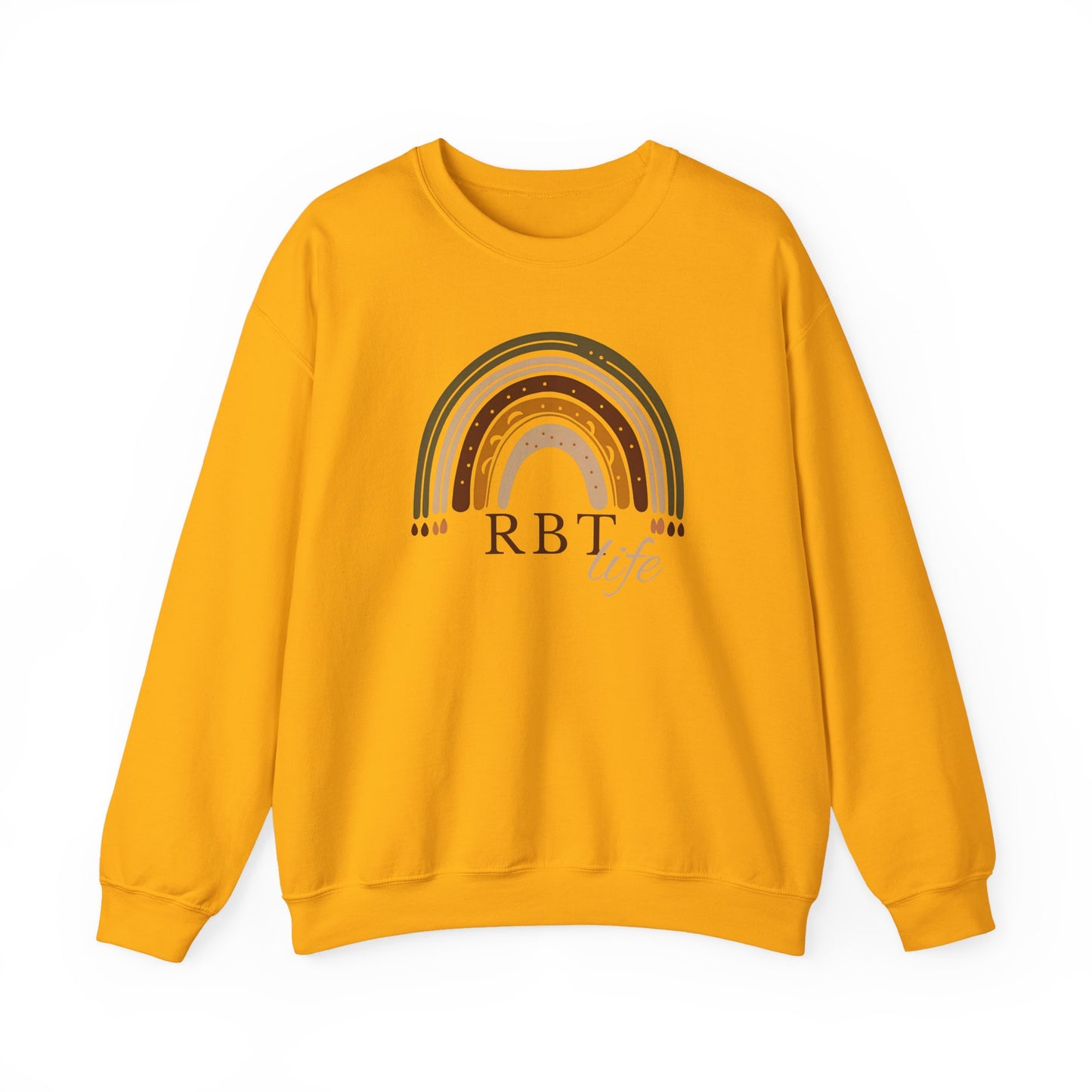 Boho Rainbow RBT Sweatshirt – Minimalist Registered Behavior Technician Crewneck, ABA Therapist Gift