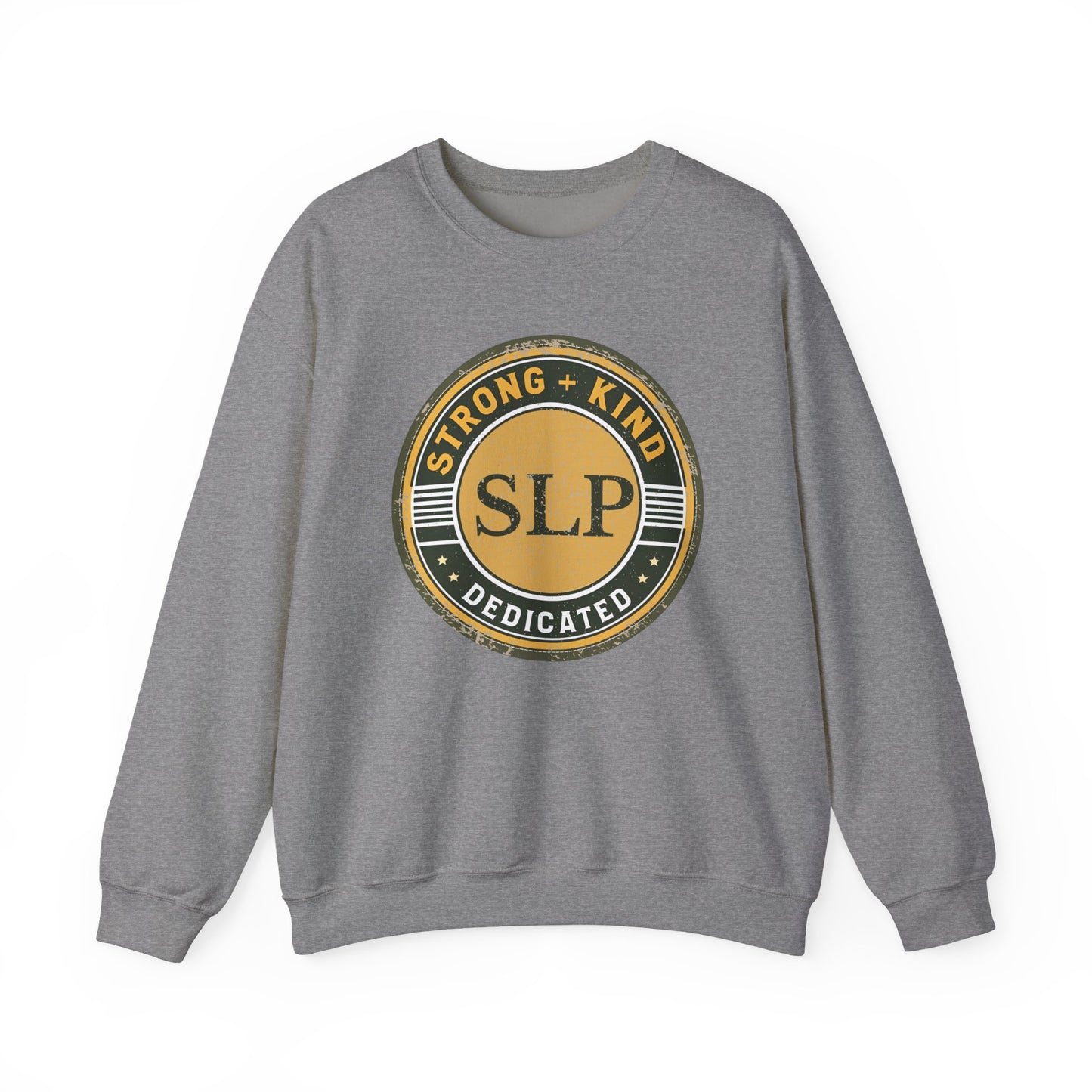Strong + Kind SLP Sweatshirt – Boho Minimalist Speech Therapist Crewneck, Pathologist Gift