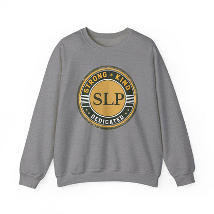 Strong + Kind SLP Sweatshirt – Boho Minimalist Speech Therapist Crewneck, Pathologist Gift