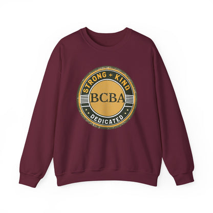 Strong + Kind BCBA Sweatshirt – Boho Minimalist Behavior Analyst Crewneck, Therapist Gift