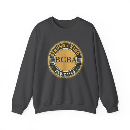 Strong + Kind BCBA Sweatshirt – Boho Minimalist Behavior Analyst Crewneck, Therapist Gift