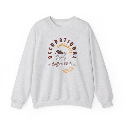 Boho Coffee Club OT Sweatshirt – Minimalist Occupational Therapist Crewneck, Funny Therapy Gift