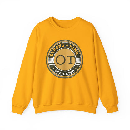 Boho OT Sweatshirt – Strong + Kind Minimalist Occupational Therapist Crewneck, Therapy Gift