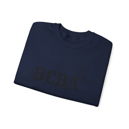 Minimalist BCBA Sweatshirt – Boho Behavior Analyst Crewneck, Therapist Pride Gift, Gildan 18000