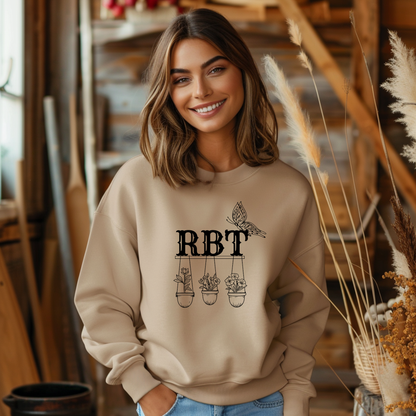 Boho Minimalist RBT Sweatshirt – Registered Behavior Technician Pride Crewneck, ABA Therapist Gift